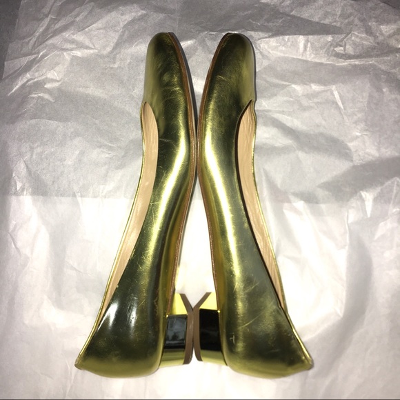 J. Crew Metallic Gold Janey Ballet Flats - Picture 3 of 7
